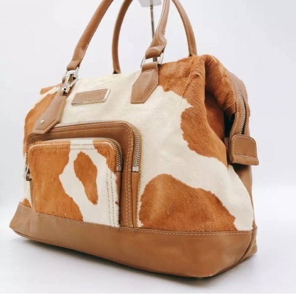 Longchamp Handbags - Longchamp leather & cowhide doctor bag. Weekender. Limited edition legend Verdi